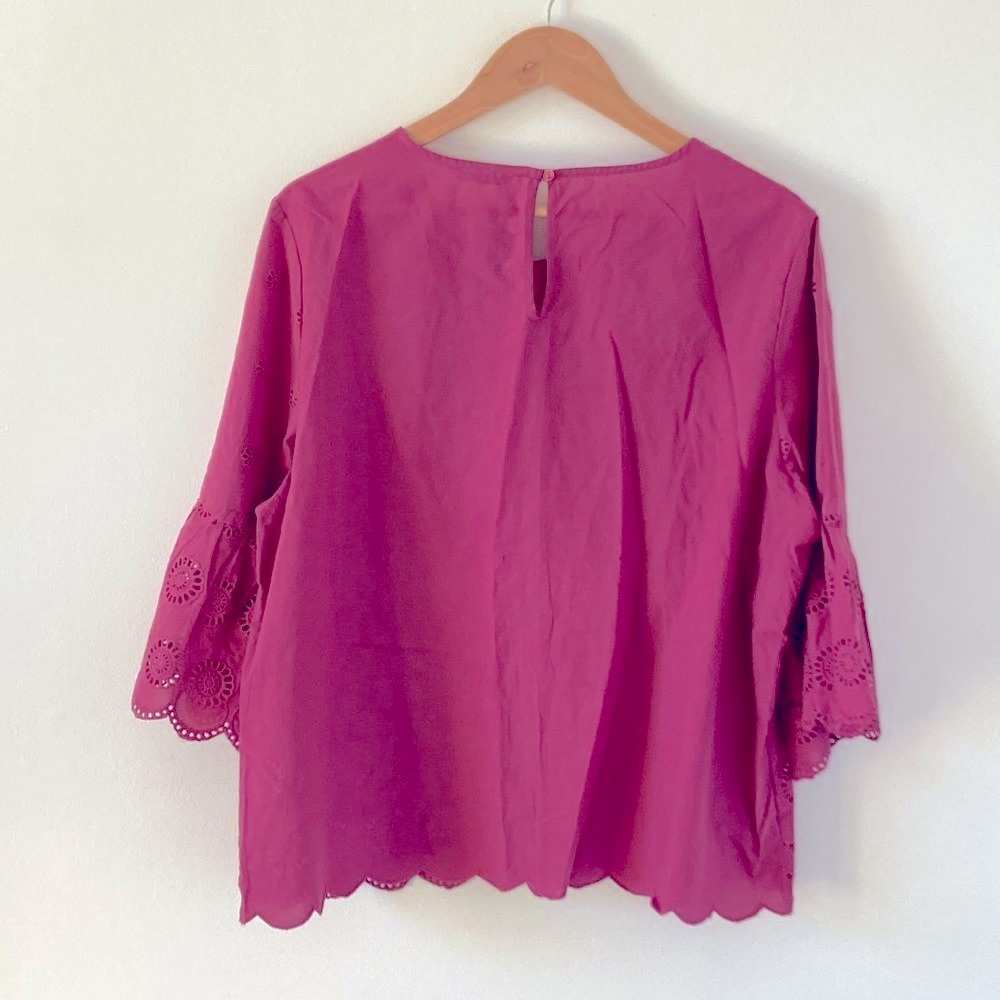 NWT George Women's Plum Broderie Anglais Lightweight Blouse Size 20 Barbiecore - Picture 2 of 11